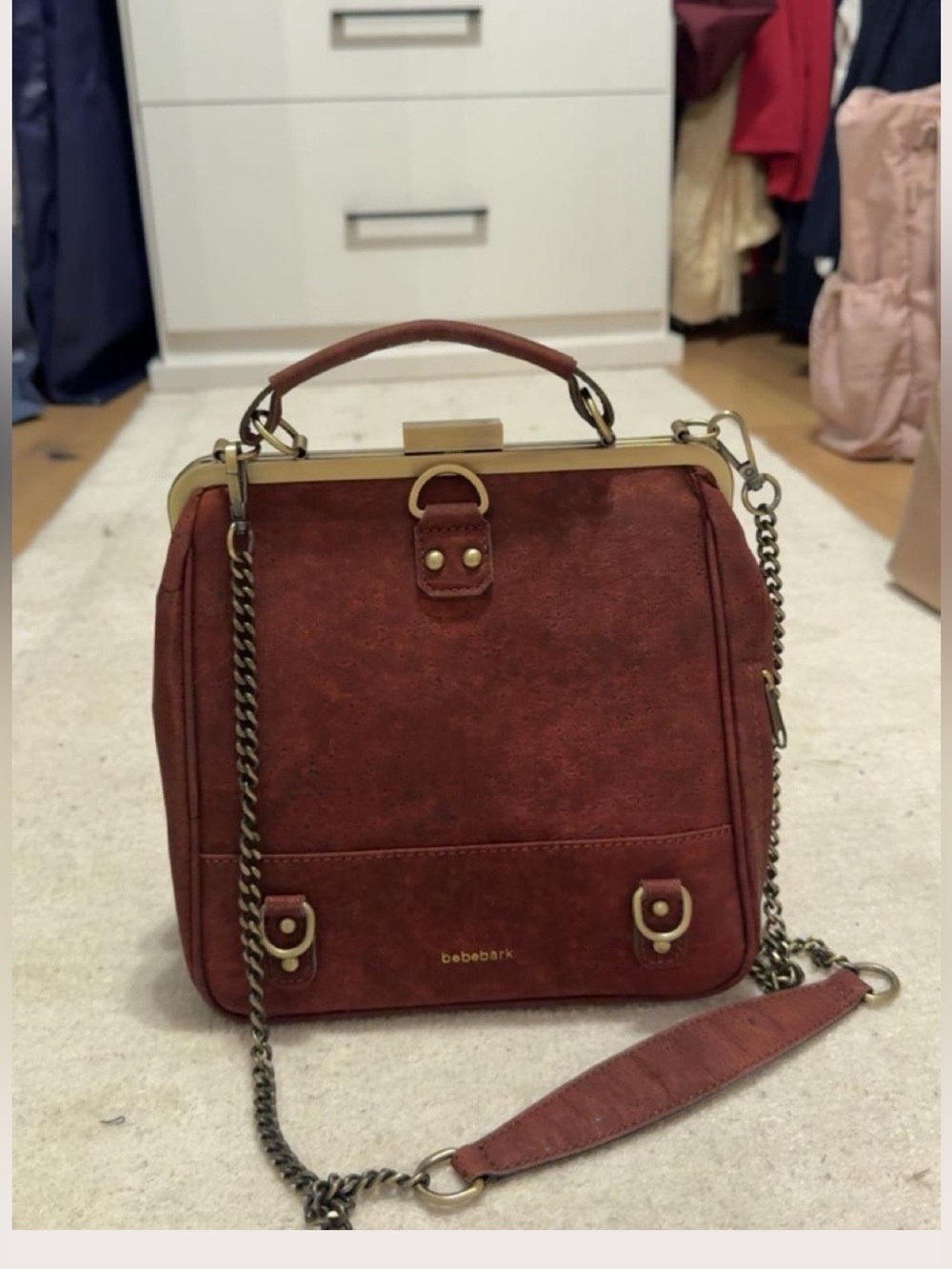 Laflore burgundy bebebark multi style purse